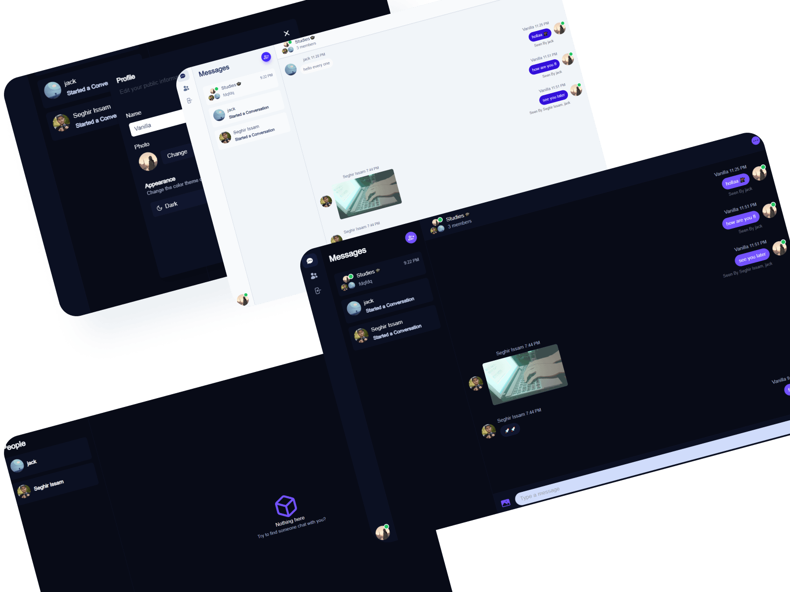 ChatWhizz — desktop UI mockup