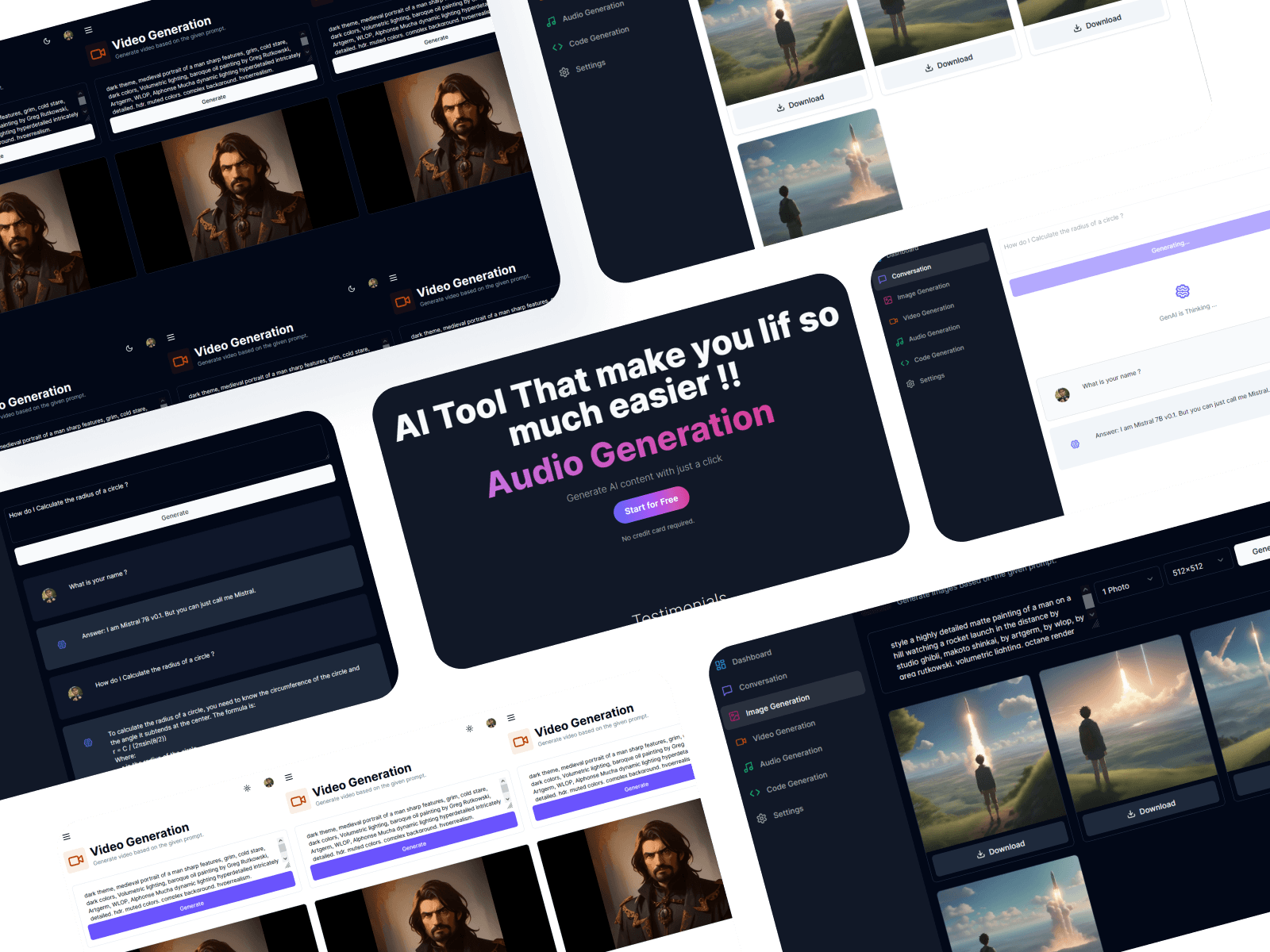 GenAI Studio — معاينة سطح مكتب من README في المستودع
